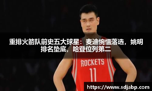 重排火箭队前史五大球星：麦迪惋惜落选，姚明排名垫底，哈登位列第二